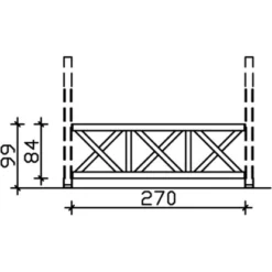 Skan Holz Brüstung Andreaskreuz 270 X 84 Cm Douglasie Nussbaum 5 Skan Holz Brüstung Andreaskreuz 270 X 84 Cm Douglasie Nussbaum -Vitavia Verkäufe 2 zubehoer bild2 209569 03