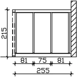 Skan Holz Seitenwand M. Polycarbonatplatten 255 X 200 Cm Douglasie Natur -Vitavia Verkäufe 2 zubehoer bild2 209682 00