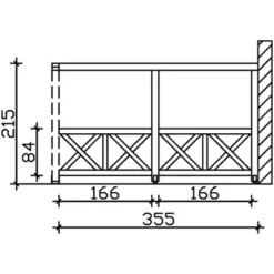 Skan Holz Seitenwand Andreaskreuz (WA) 355 X 210 Cm Fichte Eiche Hell -Vitavia Verkäufe 2 zubehoer bild2 209880 01