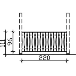Skan Holz Brüstung Balkonschalung 220 X 96 Cm Fichte Weiß -Vitavia Verkäufe 2 zubehoer bild2 209910 11