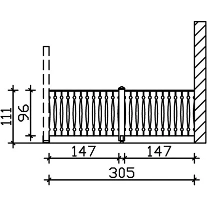 Skan Holz Seitenwand Balkonschalung 305 X 96 Cm Fichte Nussbaum 3 Skan Holz Seitenwand Balkonschalung 305 X 96 Cm Fichte Nussbaum – Bild 3