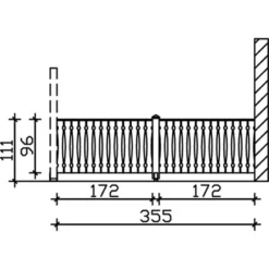 Skan Holz Seitenwand Balkonschalung 355 X 96 Cm Fichte Nussbaum -Vitavia Verkäufe 2 zubehoer bild2 209958 03