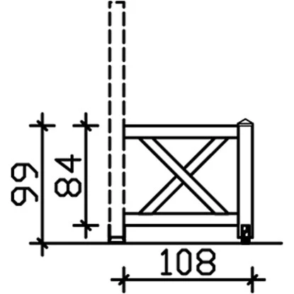 Skan Holz Brüstung Andreaskreuz 108 X 84 Cm Fichte Eiche Hell 4 Skan Holz Brüstung Andreaskreuz 108 X 84 Cm Fichte Eiche Hell – Bild 4