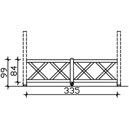 Skan Holz Brüstung Andreaskreuz 335 X 84 Cm Fichte Schiefergrau 4 Skan Holz Brüstung Andreaskreuz 335 X 84 Cm Fichte Schiefergrau – Bild 4