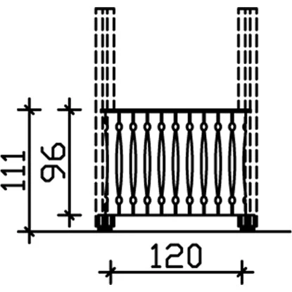 Skan Holz Brüstung Balkonschalung 120 X 96 Cm Fichte Eiche Hell 2 Skan Holz Brüstung Balkonschalung 120 X 96 Cm Fichte Eiche Hell – Bild 2