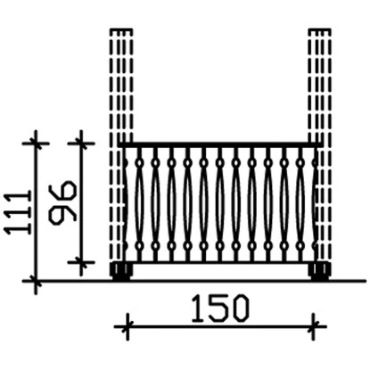 Skan Holz Brüstung Balkonschalung 150 X 96 Cm Fichte Schiefergrau 2 Skan Holz Brüstung Balkonschalung 150 X 96 Cm Fichte Schiefergrau – Bild 2