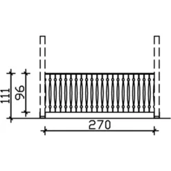 Skan Holz Brüstung Balkonschalung 270 X 96 Cm Fichte Nussbaum -Vitavia Verkäufe 2 zubehoer bild2 210404 03