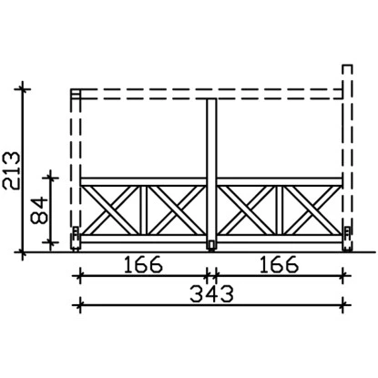 Skan Holz Seitenwand Andreaskreuz (FS) 355 X 210 Cm Fichte Schiefergrau 3 Skan Holz Seitenwand Andreaskreuz (FS) 355 X 210 Cm Fichte Schiefergrau – Bild 3