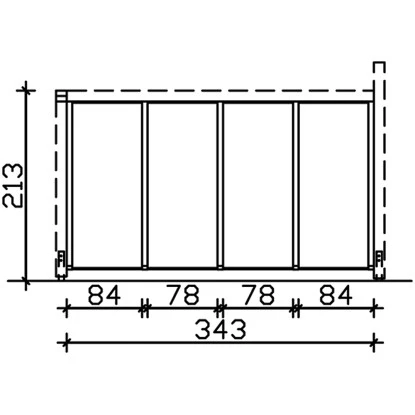 Skan Holz Seitenwand M. Polycarbonatplatten (FS) 355 X 200 Cm Fichte Natur 4 Skan Holz Seitenwand M. Polycarbonatplatten (FS) 355 X 200 Cm Fichte Natur – Bild 4