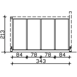 Skan Holz Seitenwand M. Polycarbonatplatten (FS) 355 X 200 Cm Fichte Eiche Hell -Vitavia Verkäufe 2 zubehoer bild2 210534 01