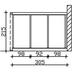 Skan Holz Seitenwand M. Polycarbonatplatten (WA) 305 X 200 Cm Fichte Weiß -Vitavia Verkäufe 2 zubehoer bild2 210565 11
