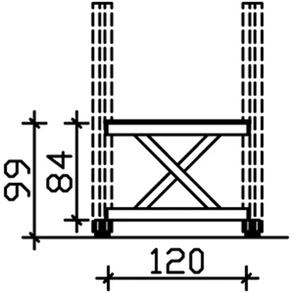 Skan Holz Brüstung Andreaskreuz 120 X 84 Cm Fichte Weiß 2 Skan Holz Brüstung Andreaskreuz 120 X 84 Cm Fichte Weiß – Bild 2
