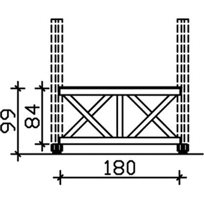 Skan Holz Brüstung Andreaskreuz 180 X 84 Cm Fichte Weiß 2 Skan Holz Brüstung Andreaskreuz 180 X 84 Cm Fichte Weiß – Bild 2