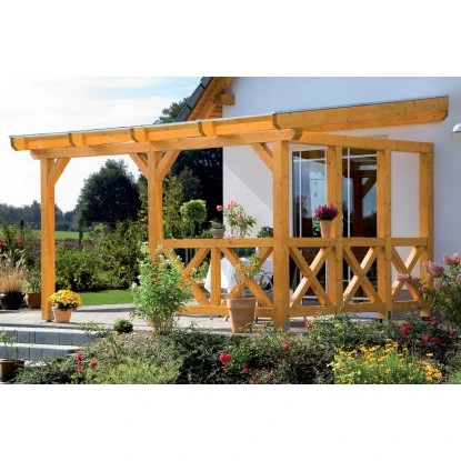 Skan Holz Seitenwand Andreaskreuz (FS) 355 X 210 Cm Fichte Natur 2 Skan Holz Seitenwand Andreaskreuz (FS) 355 X 210 Cm Fichte Natur – Bild 2