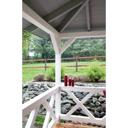 Skan Holz Brüstung Andreaskreuz 335 X 84 Cm Fichte Natur 2 Skan Holz Brüstung Andreaskreuz 335 X 84 Cm Fichte Natur – Bild 2