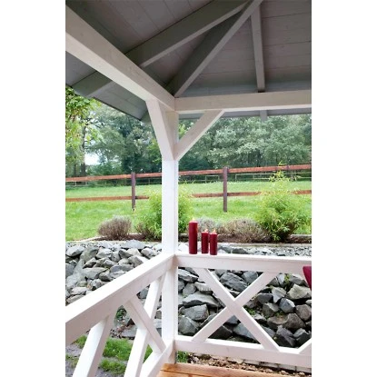 Skan Holz Brüstung Andreaskreuz 400 X 84 Cm Fichte Natur 2 Skan Holz Brüstung Andreaskreuz 400 X 84 Cm Fichte Natur – Bild 2