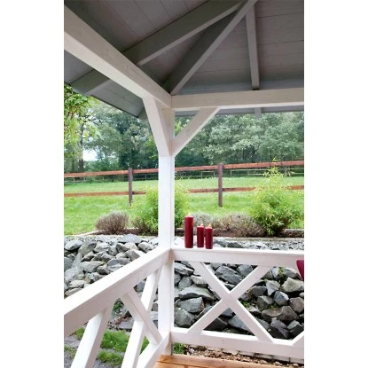 Skan Holz Brüstung Andreaskreuz 465 X 84 Cm Fichte Natur 2 Skan Holz Brüstung Andreaskreuz 465 X 84 Cm Fichte Natur – Bild 2