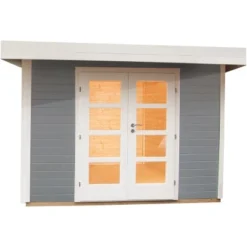 Wolff FinnhausHolz-Gartenhaus Relax B Grau B X T: 295 Cm X 241 Cm