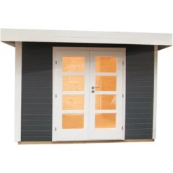 Wolff FinnhausHolz-Gartenhaus Relax C Anthrazit B X T: 295 Cm X 301 Cm