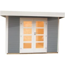 Wolff FinnhausHolz-Gartenhaus Relax C Grau B X T: 295 Cm X 301 Cm