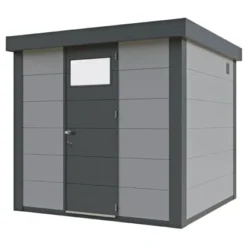 Wolff Finnhaus Metall-Gerätehaus Lichtgrau 5,7 M²
