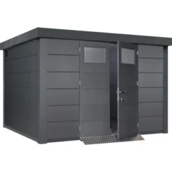 Wolff Finnhaus Metall-Gerätehaus Eleganto 3330 Granitgrau B X T: 328 Cm X 298 Cm