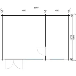 Carlsson Holz-Gartenhaus Pultdach Druckimprägniert 578 Cm X 366 Cm -Vitavia Verkäufe 30 11003400 RD4495 2 1.jpg 8 1