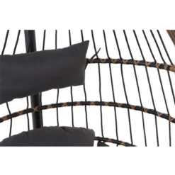 Siena Garden Salerno Hängekorb Schwarz - Natur Gestell Stahl -Vitavia Verkäufe 316671 L19609 11