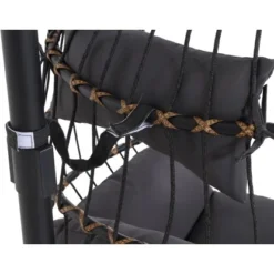 Siena Garden Salerno Hängekorb Schwarz - Natur Gestell Stahl -Vitavia Verkäufe 316671 L19609 14