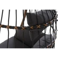 Siena Garden Salerno Hängekorb Schwarz - Natur Gestell Stahl -Vitavia Verkäufe 316671 L19609 15