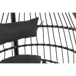 Siena Garden Salerno Hängekorb Schwarz - Natur Gestell Stahl -Vitavia Verkäufe 316671 L19609 16