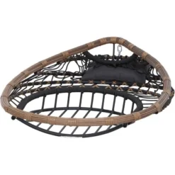 Siena Garden Salerno Hängekorb Schwarz - Natur Gestell Stahl -Vitavia Verkäufe 316671 L19609 20