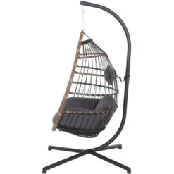 Siena Garden Salerno Hängekorb Schwarz - Natur Gestell Stahl -Vitavia Verkäufe 316671 L19609 6