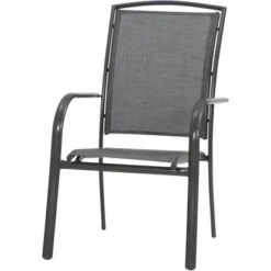 Siena Garden Livorno Stapelsessel Anthrazit 75x62,5x99 Cm