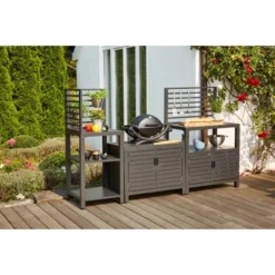 Siena Garden Texas Outdoor Kitchen Mittelelement Matt Anthrazit Ca. 90x56x90 Cm -Vitavia Verkäufe 318008 L19583 7