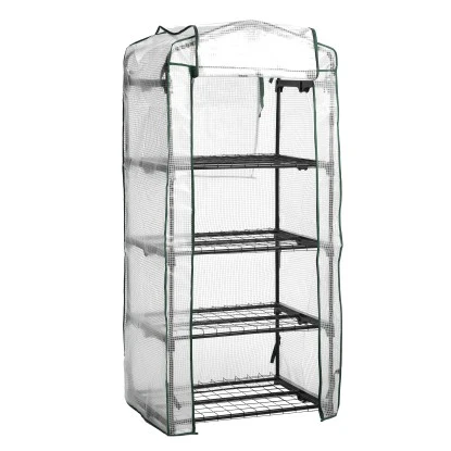 Gartenfreude Gewächshaus Mit 4 Regalböden 69 Cm X 49 Cm X 160 Cm Weiß 1 Gartenfreude Gewächshaus Mit 4 Regalböden 69 Cm X 49 Cm X 160 Cm Weiß