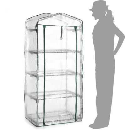 Gartenfreude Gewächshaus Mit 4 Regalböden 69 Cm X 49 Cm X 160 Cm Weiß 5 Gartenfreude Gewächshaus Mit 4 Regalböden 69 Cm X 49 Cm X 160 Cm Weiß – Bild 5