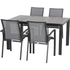 Siena Garden Dining-Set Velia 5-teilig 4 X Sessel 1 X Tisch