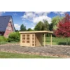 Karibu Holz-Gartenhaus Sölve Natur Flachdach Unbehandelt 238 Cm X 213 Cm