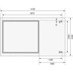 Karibu Holz-Gartenhaus Sölve Natur Flachdach Unbehandelt 238 Cm X 213 Cm -Vitavia Verkäufe 333508 3739 08
