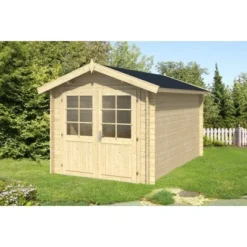 Alpholz Holz-Gartenhaus Satteldach Unbehandelt 230 Cm X 374 Cm