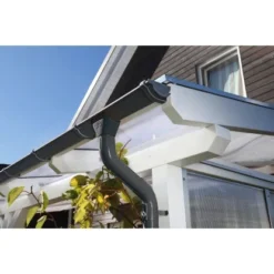 Skan Holz Stahl-Regenrinnen-Set Länge 648 Cm Anthrazit