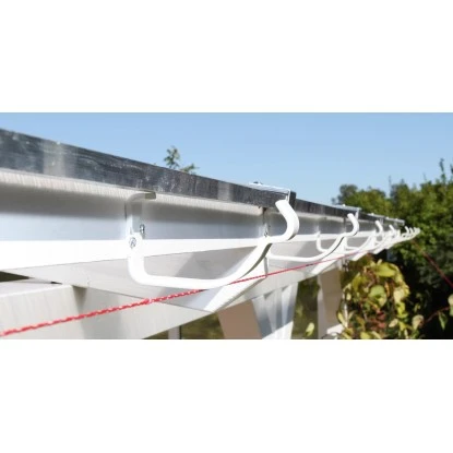 Skan Holz Stahl-Regenrinnen-Set Länge 434 Cm Weiß 2 Skan Holz Stahl-Regenrinnen-Set Länge 434 Cm Weiß – Bild 2