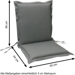 Indoba® Sitzauflage Niederlehner Premium 95°C Vollwaschbar Grau 100x50 Cm -Vitavia Verkäufe 356788 11001300 05