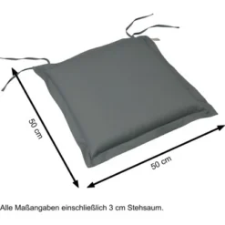 Indoba® 6 X Sitzkissen Premium 95°C Vollwaschbar Grau 50x50 Cm -Vitavia Verkäufe 356816 11001300 05