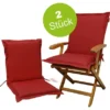 Indoba® 2 X Sitzauflage Niederlehner Premium95°C Vollwaschbar Rot 100x50 Cm