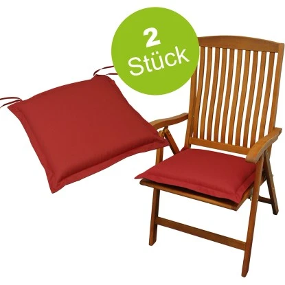 Indoba® 2 X Sitzkissen Premium 95°C Vollwaschbar Rot 50x50 Cm 1 Indoba® 2 X Sitzkissen Premium 95°C Vollwaschbar Rot 50x50 Cm