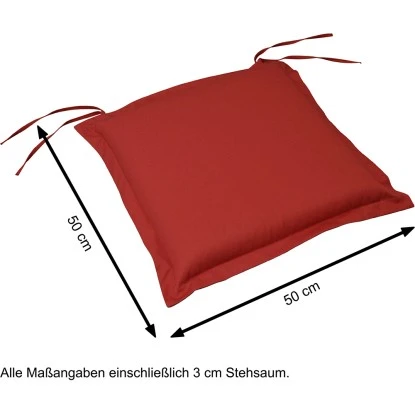 Indoba® 2 X Sitzkissen Premium 95°C Vollwaschbar Rot 50x50 Cm 5 Indoba® 2 X Sitzkissen Premium 95°C Vollwaschbar Rot 50x50 Cm – Bild 5