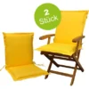 Indoba® 2 X Sitzauflage Niederlehner Premium95°C Vollwaschbar Gelb 100x50 Cm