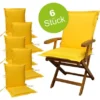 Indoba® 6 X Sitzauflage Niederlehner Premium95°C Vollwaschbar Gelb 100x50 Cm